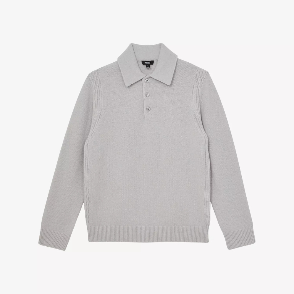 Reiss Deansgate Wool-Blend Polo Sweater Size XL